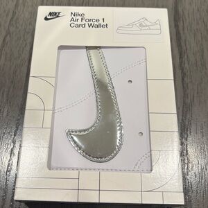 * New Nike Air Force 1 card wallet white silver swoosh
